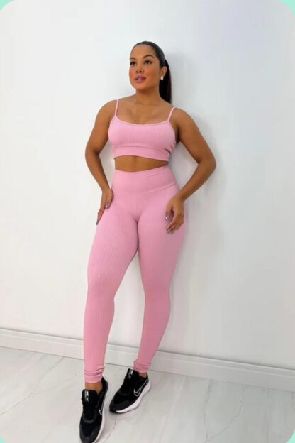 Flamingo Pink Women Workout Set