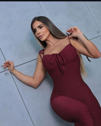 Ruby Wine Elegance Jumpsuit - Image 3