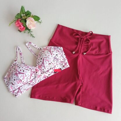 French Riviera Top and Red Shorts Set