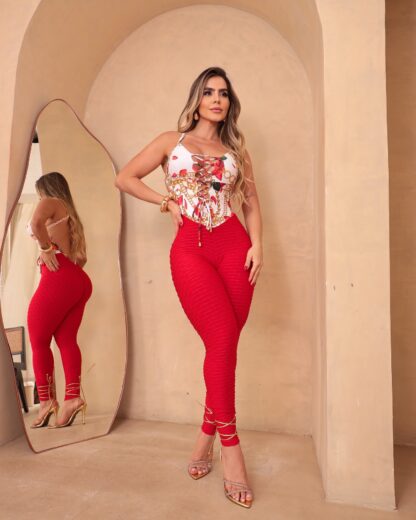 Vogue Red Roses Jumpsuit - Image 2