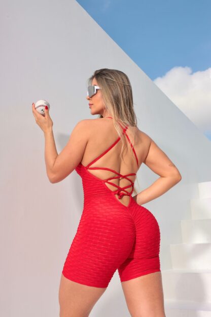 Dunas Red Push Up Romper - Image 5