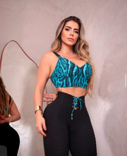 Emerald Green Leopard Workout Set - Image 4