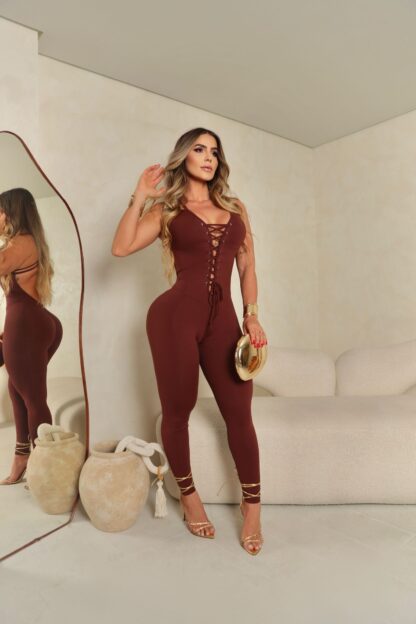 Intension Red Bordeaux Jumpsuit